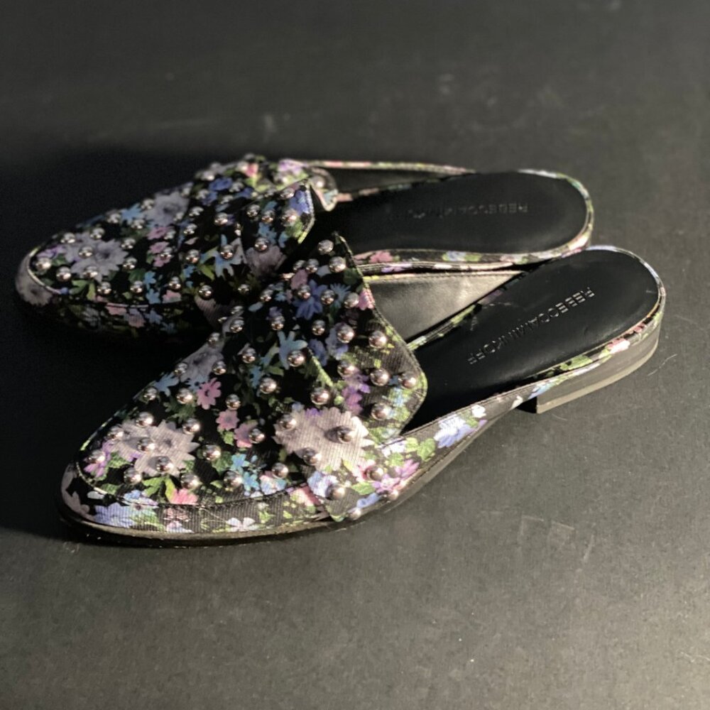 Rebecca Minkoff Studded Floral Mules Flats